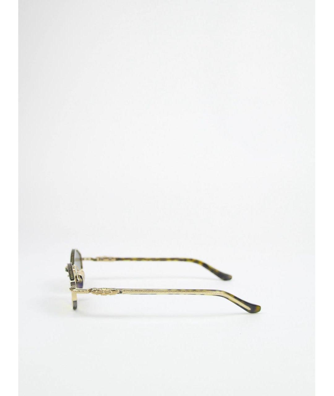 CHROME HEARTS Золотые металлические солнцезащитные очки, фото 5