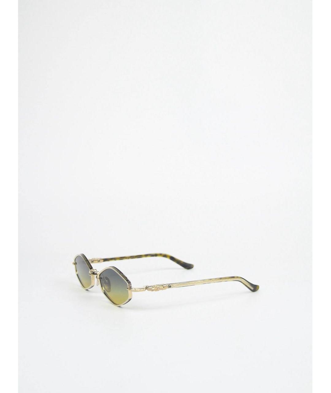 CHROME HEARTS Золотые металлические солнцезащитные очки, фото 2