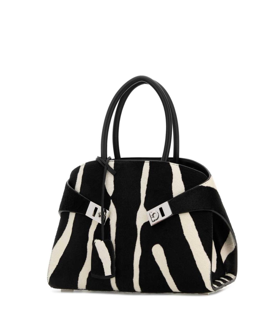 FERRAGAMO Черная меховая сумка с короткими ручками, фото 2