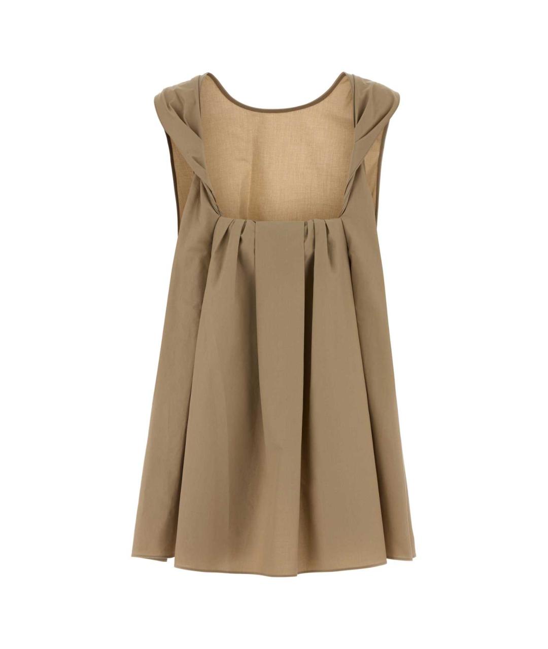 Carven Бежевая хлопковая блузы, фото 2