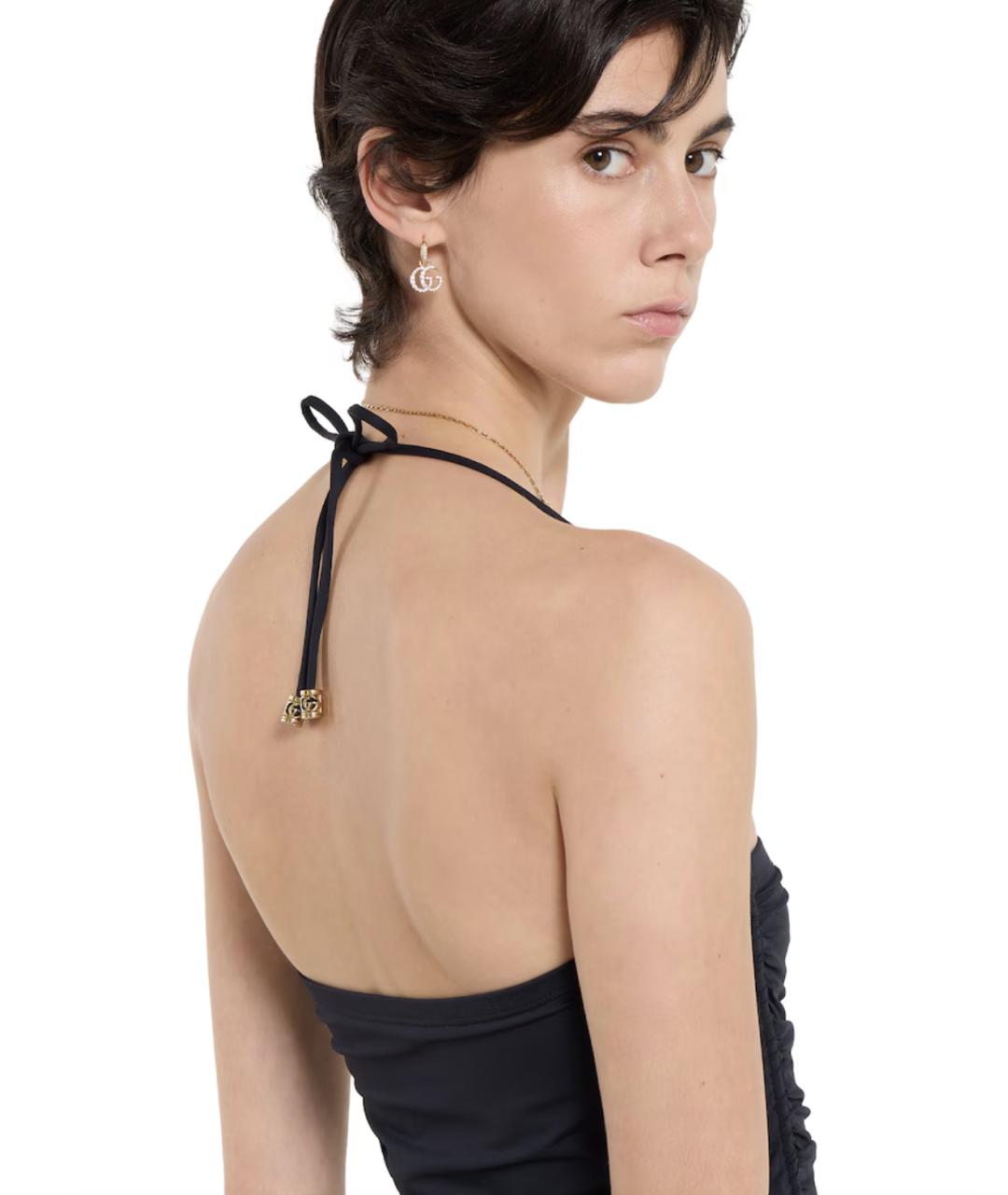 GUCCI Черный полиуретановый купальник, фото 3