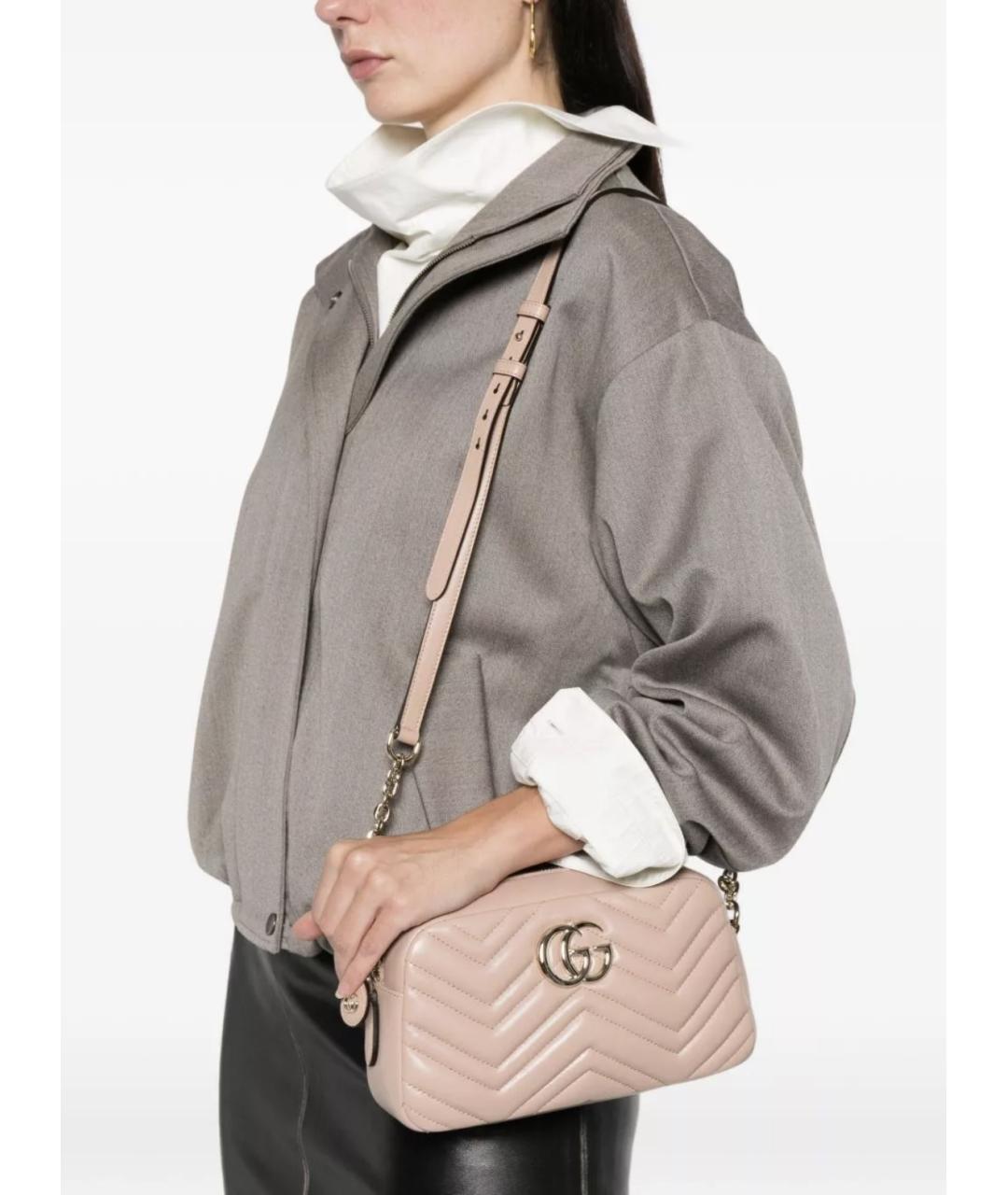 GUCCI Розовая кожаная сумка через плечо, фото 4