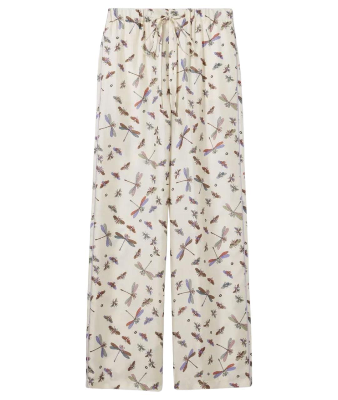 GUCCI Мульти шелковые прямые брюки, фото 1