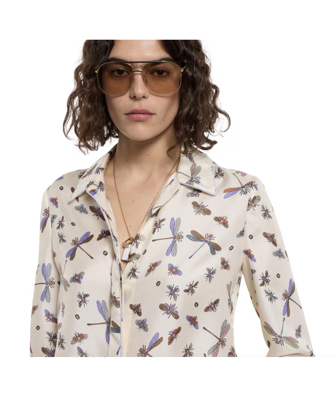 GUCCI Мульти шелковая рубашка, фото 2