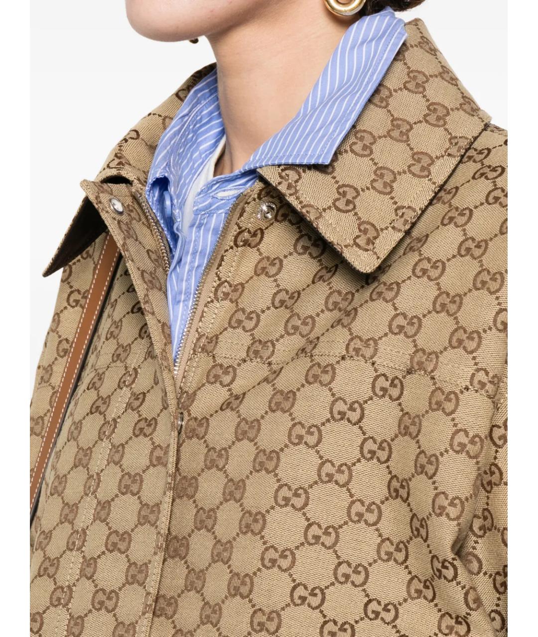 GUCCI Бежевая хлопковая куртка, фото 5