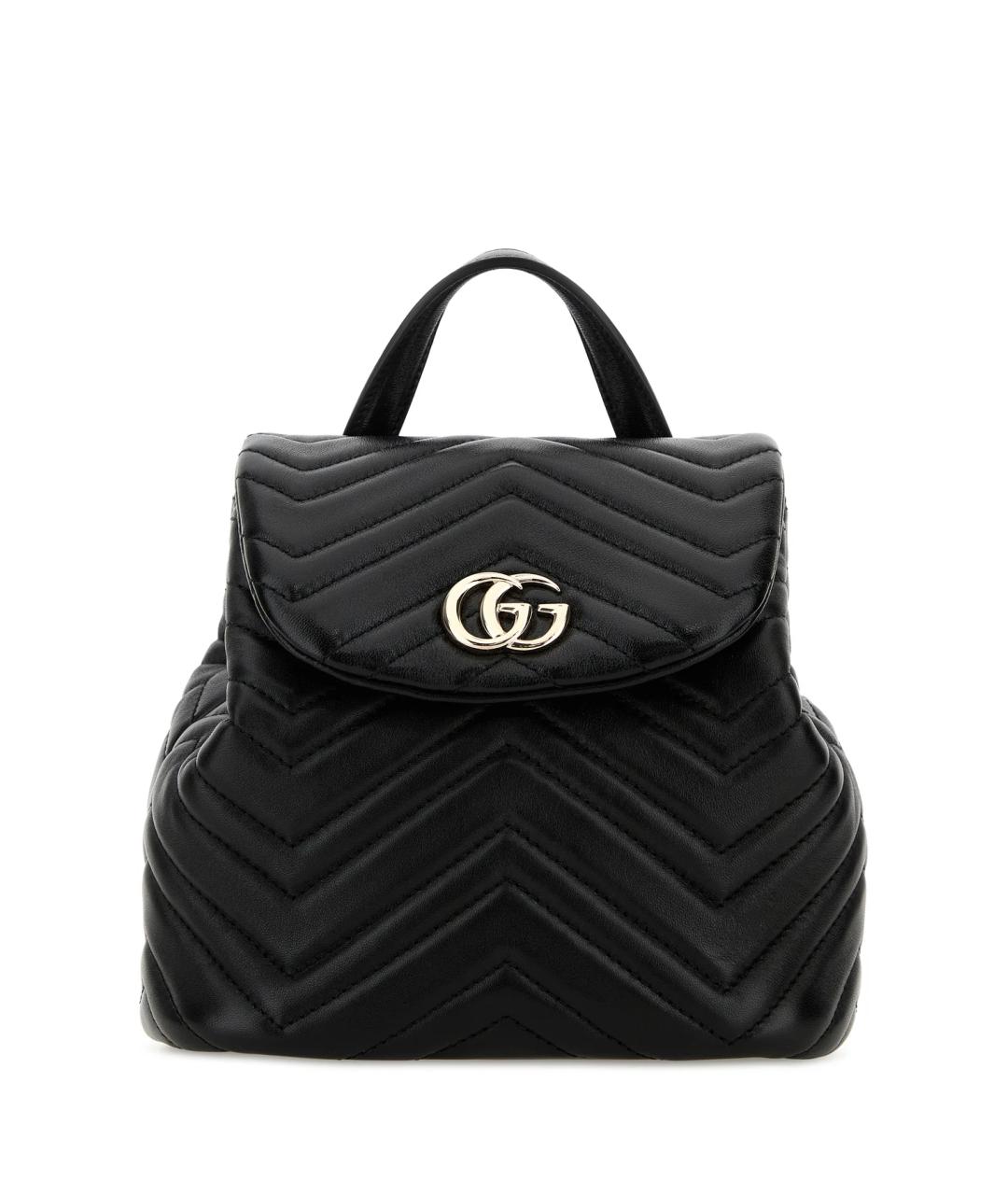 GUCCI Черный кожаный рюкзак, фото 1