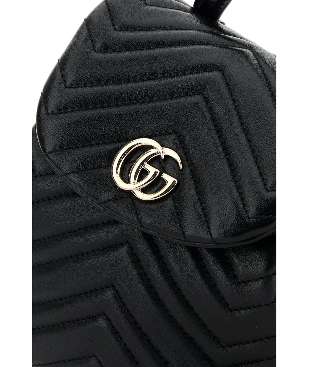 GUCCI Черный кожаный рюкзак, фото 4