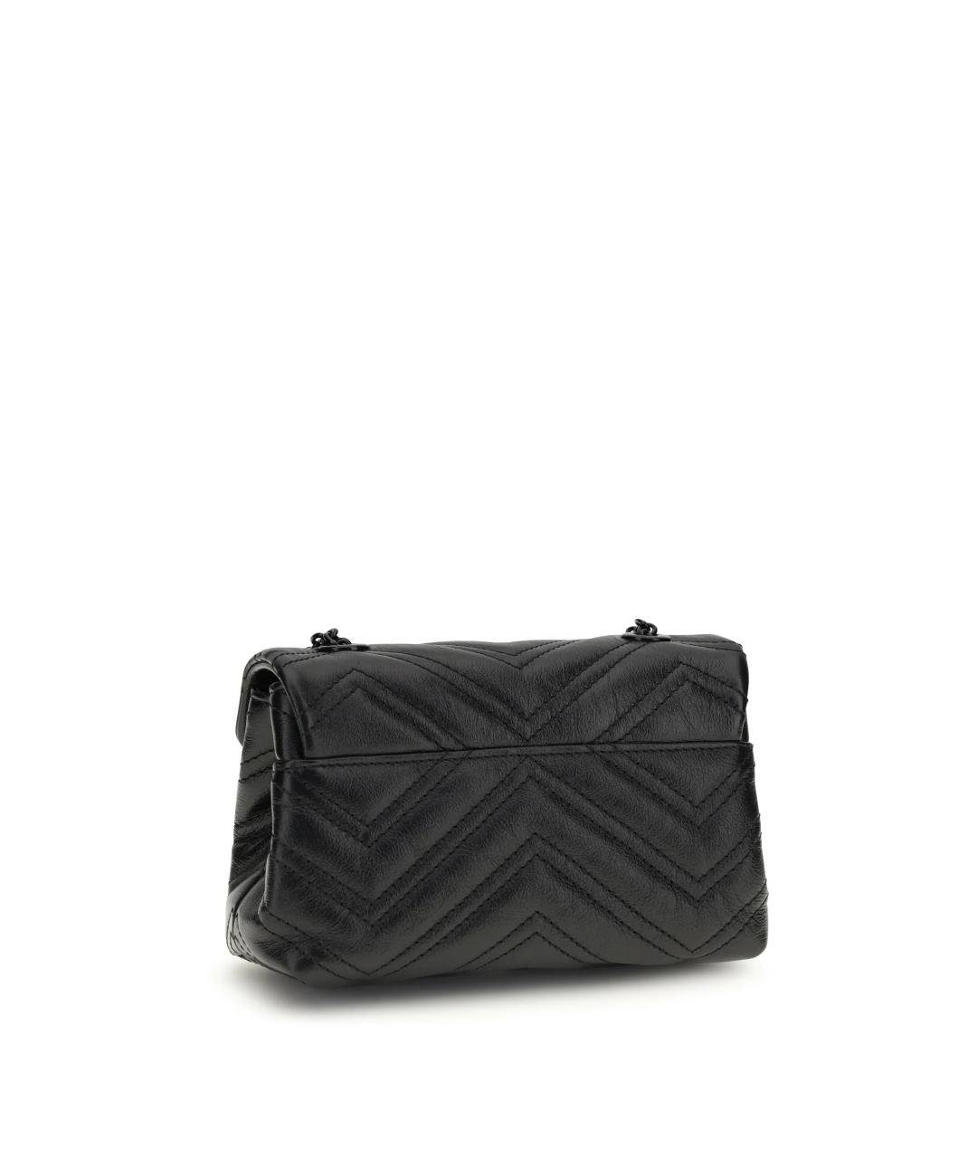 GUCCI Черная кожаная сумка через плечо, фото 3