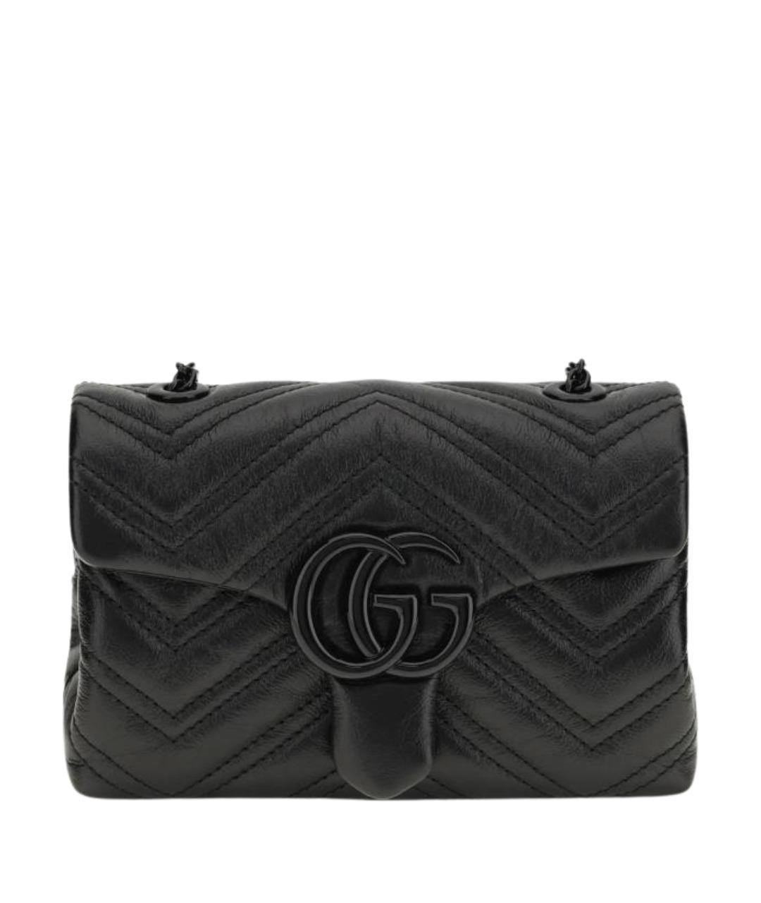 GUCCI Черная кожаная сумка через плечо, фото 1