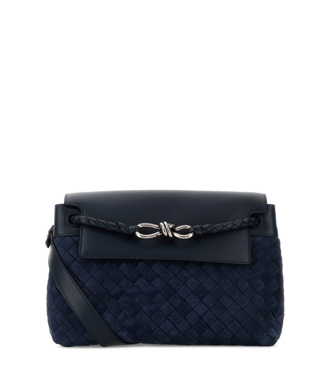 BOTTEGA VENETA Синяя замшевая сумка на плечо, фото 1