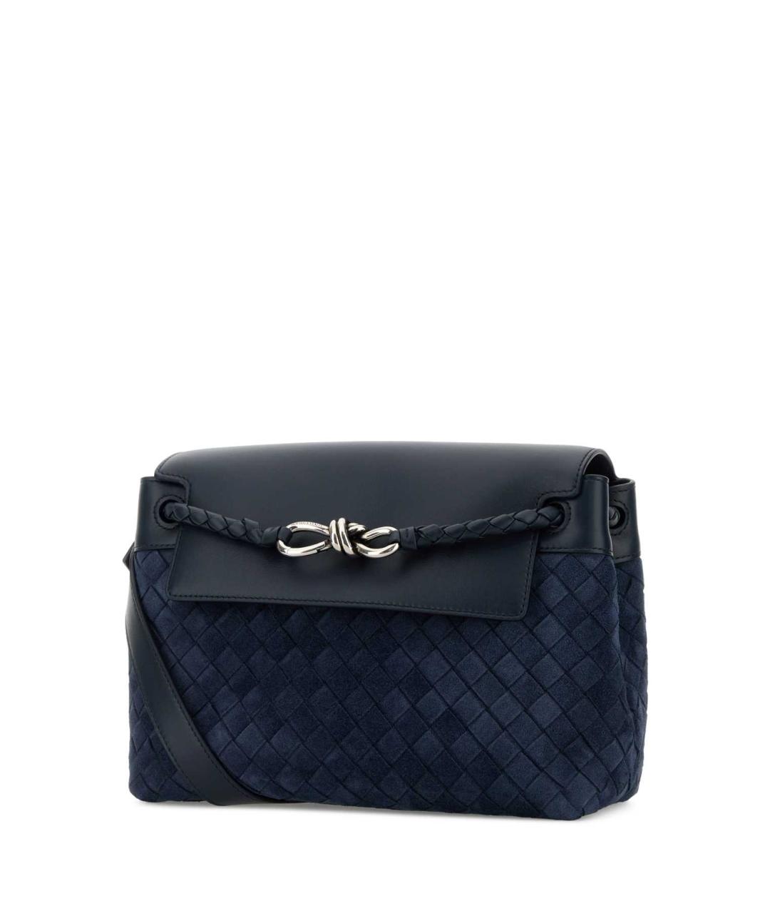 BOTTEGA VENETA Синяя замшевая сумка на плечо, фото 2