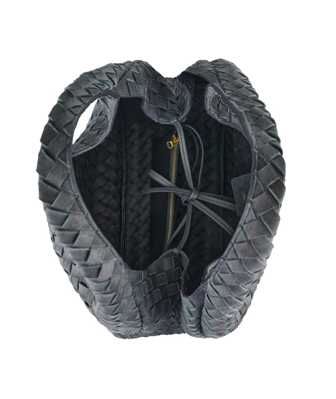 BOTTEGA VENETA Голубая замшевая сумка тоут, фото 4