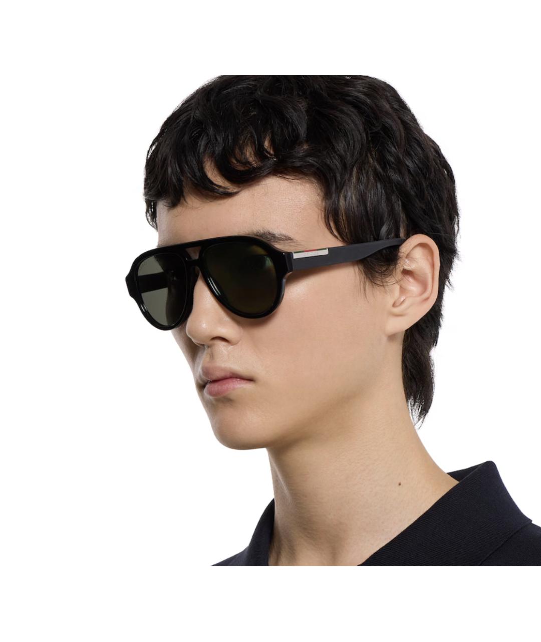 GUCCI Черные пластиковые солнцезащитные очки, фото 4