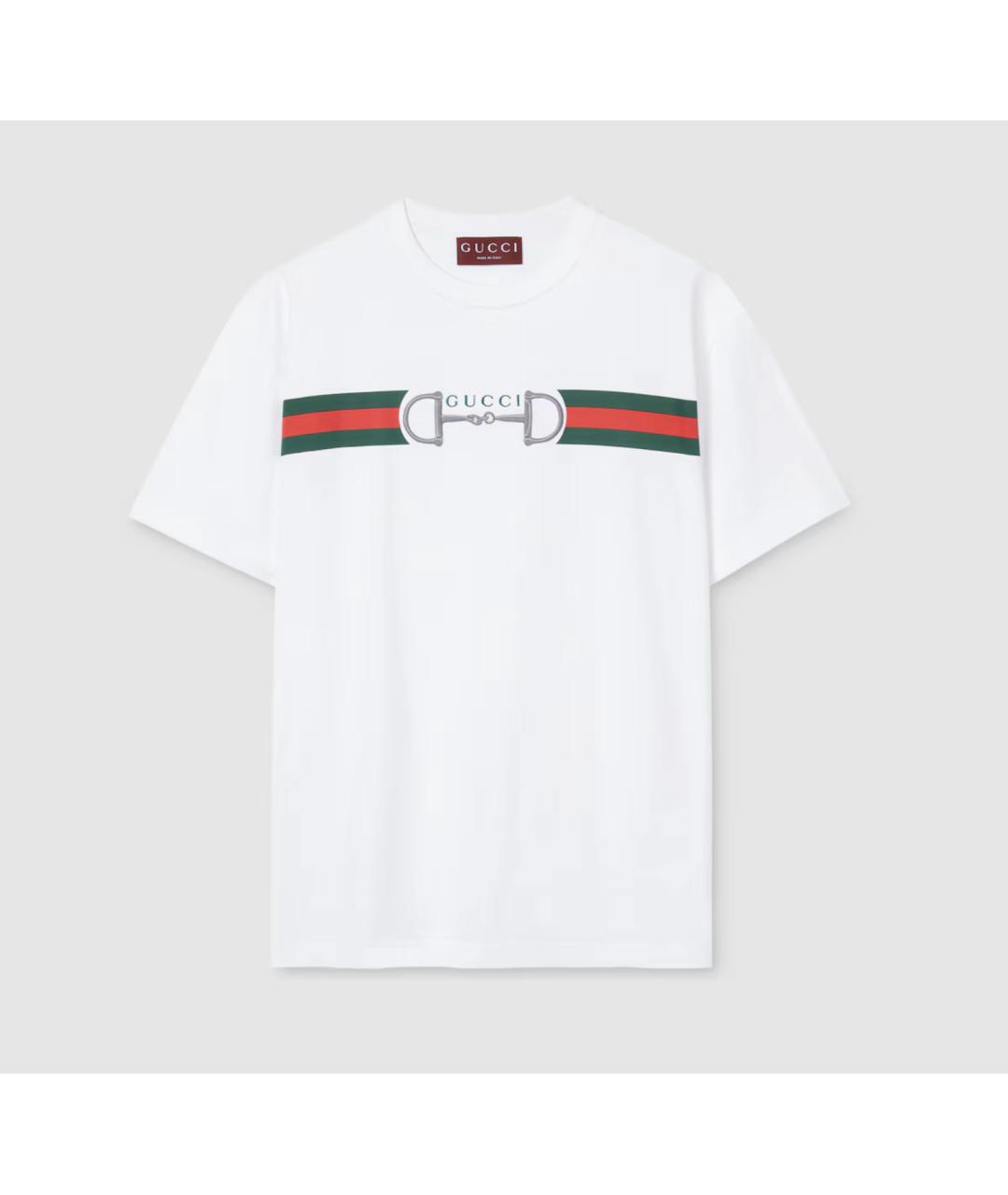 GUCCI Белая хлопковая футболка, фото 3