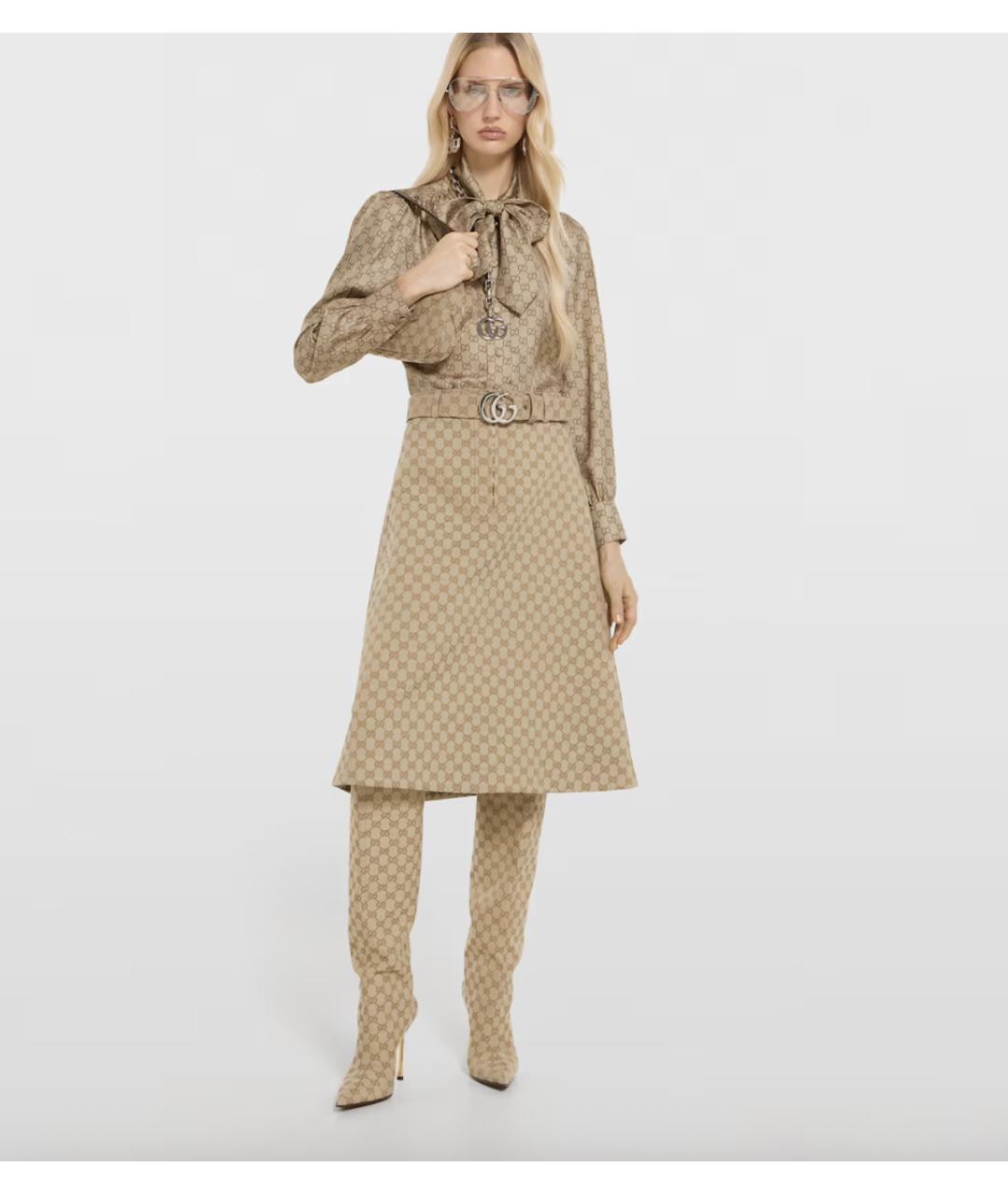 GUCCI Бежевый ремень, фото 3