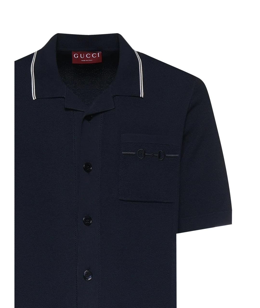 GUCCI Темно-синий вискозный кардиган, фото 2