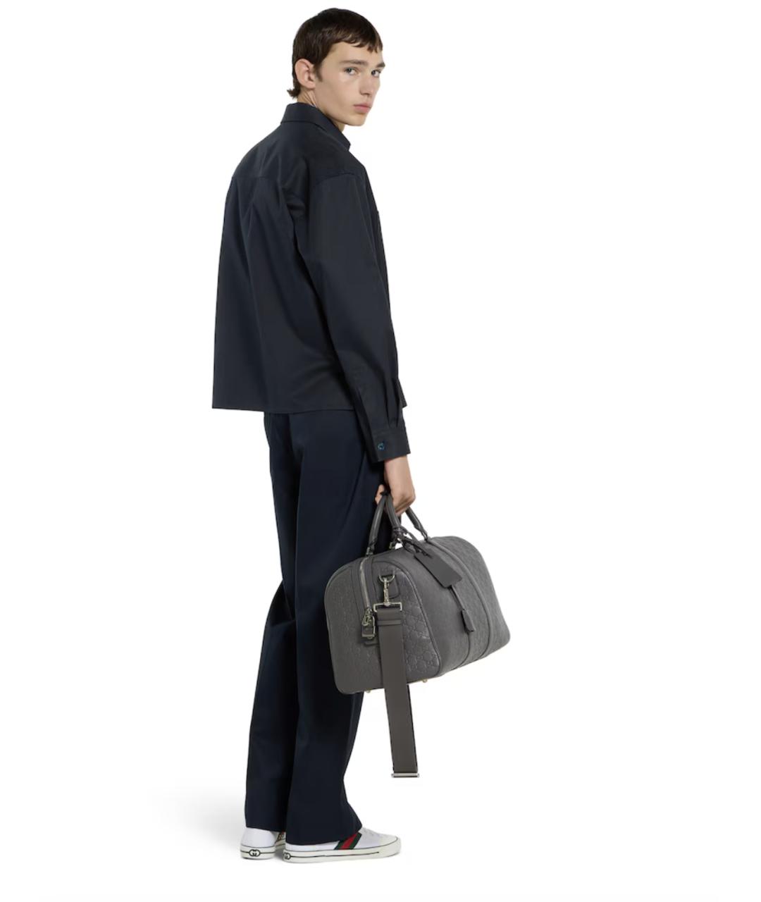 GUCCI Темно-синяя хлопковая куртка, фото 2