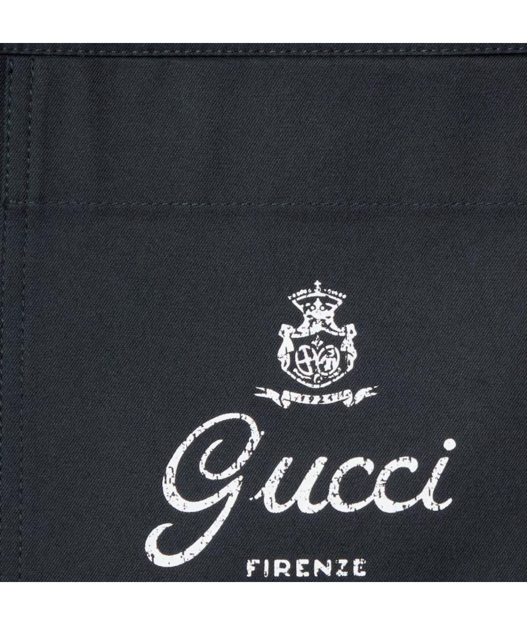 GUCCI Темно-синяя хлопковая куртка, фото 3