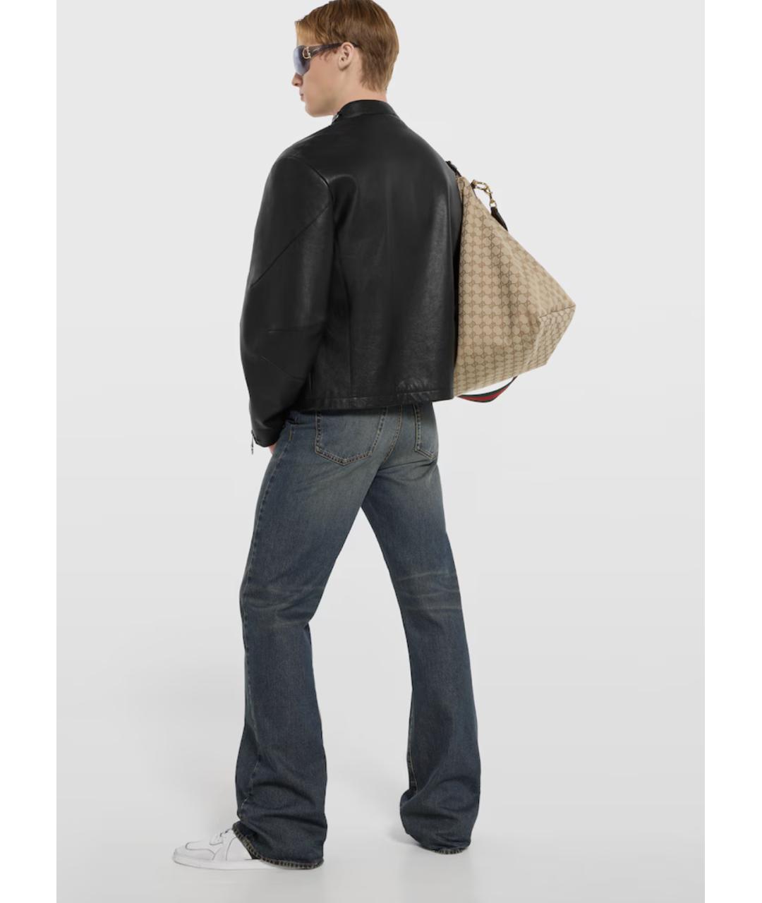 GUCCI Синие хлопковые прямые джинсы, фото 4