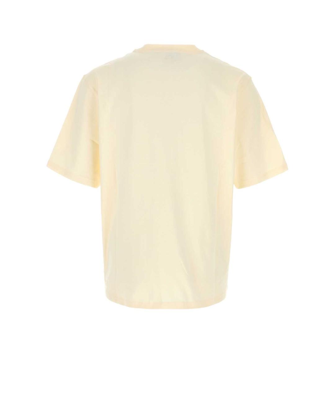 Ami Paris Бежевая хлопковая футболка, фото 2