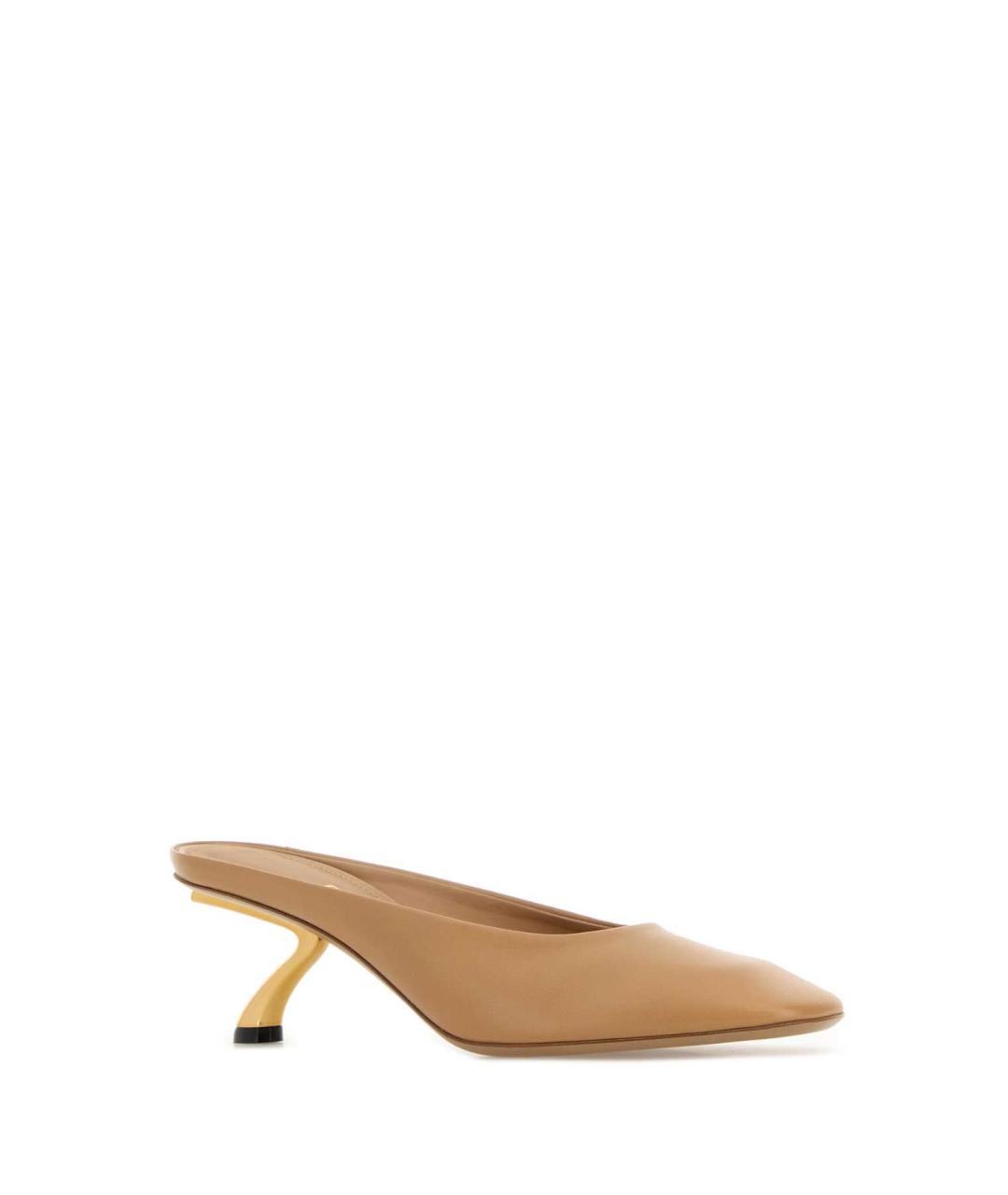 FERRAGAMO Бежевые кожаные мюли, фото 2