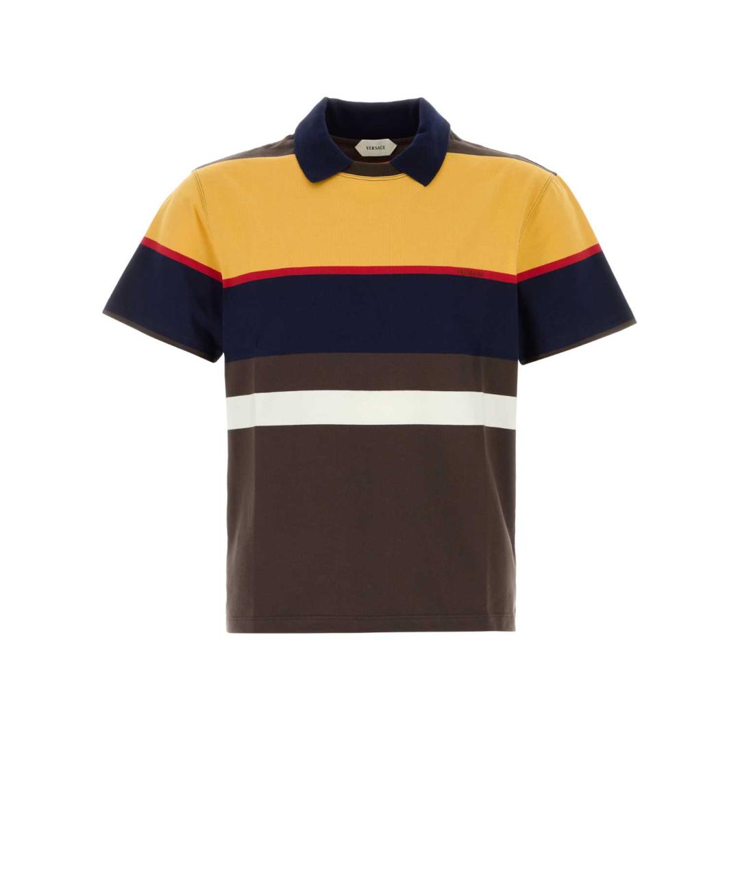 VERSACE Мульти хлопковое поло с коротким рукавом, фото 1