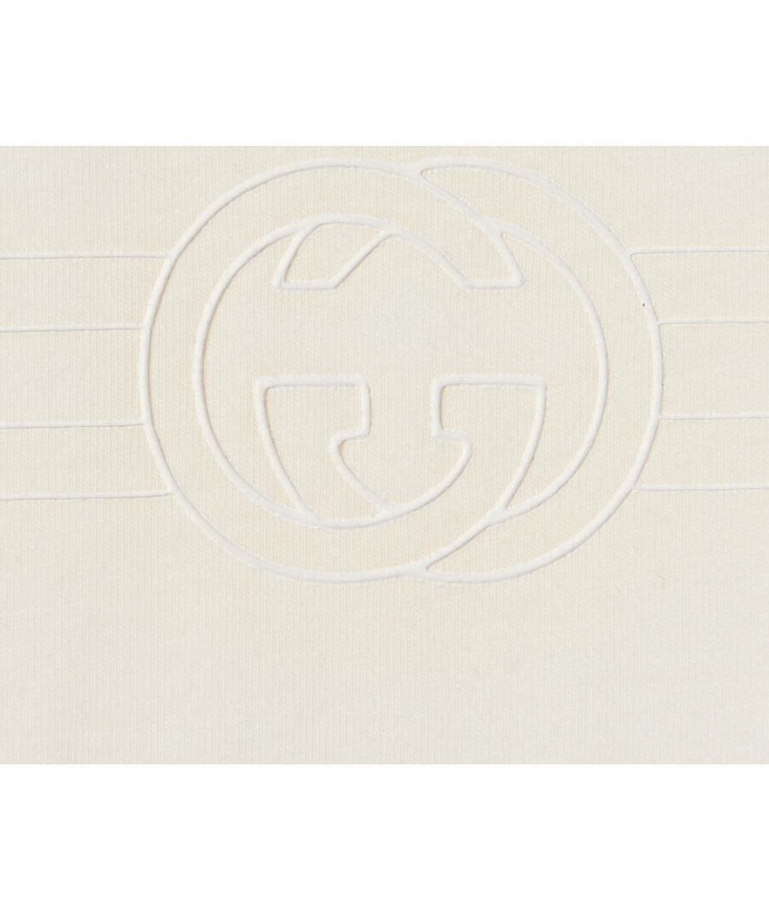 GUCCI Бежевая хлопковая футболка, фото 5