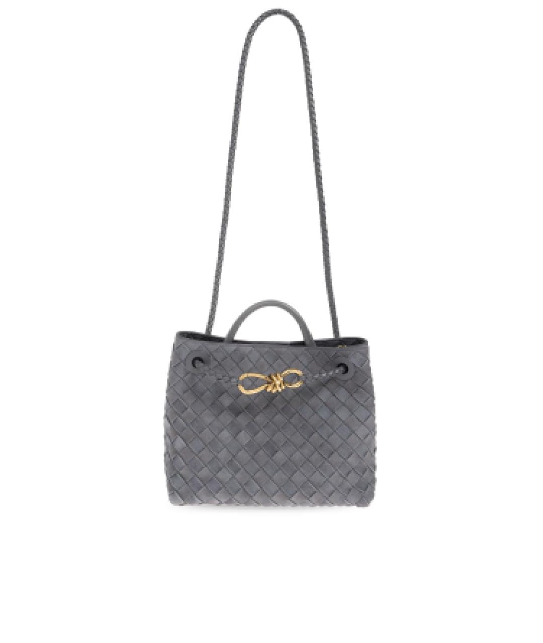 BOTTEGA VENETA Серая замшевая сумка тоут, фото 6