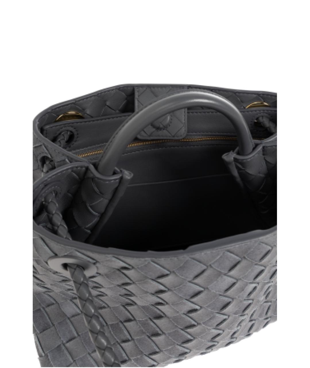 BOTTEGA VENETA Серая замшевая сумка тоут, фото 5