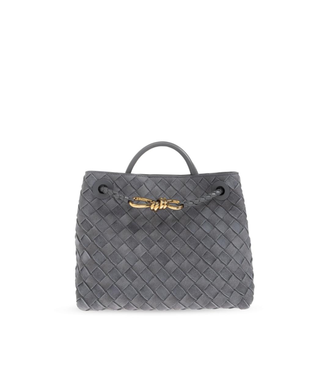 BOTTEGA VENETA Серая замшевая сумка тоут, фото 1