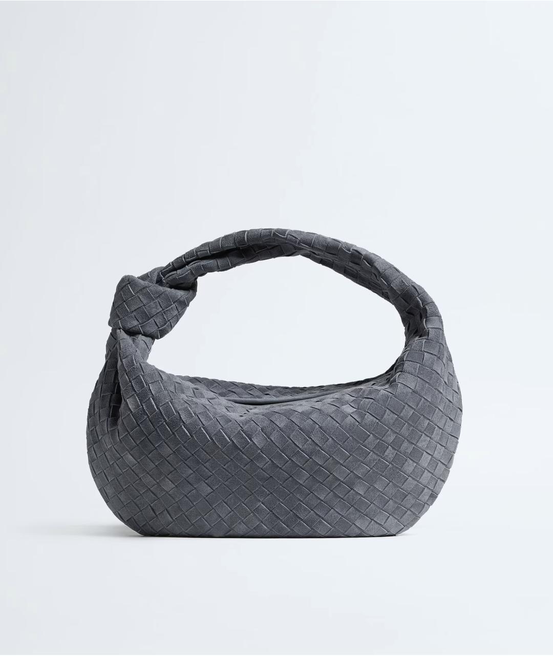 BOTTEGA VENETA Голубая замшевая сумка через плечо, фото 6