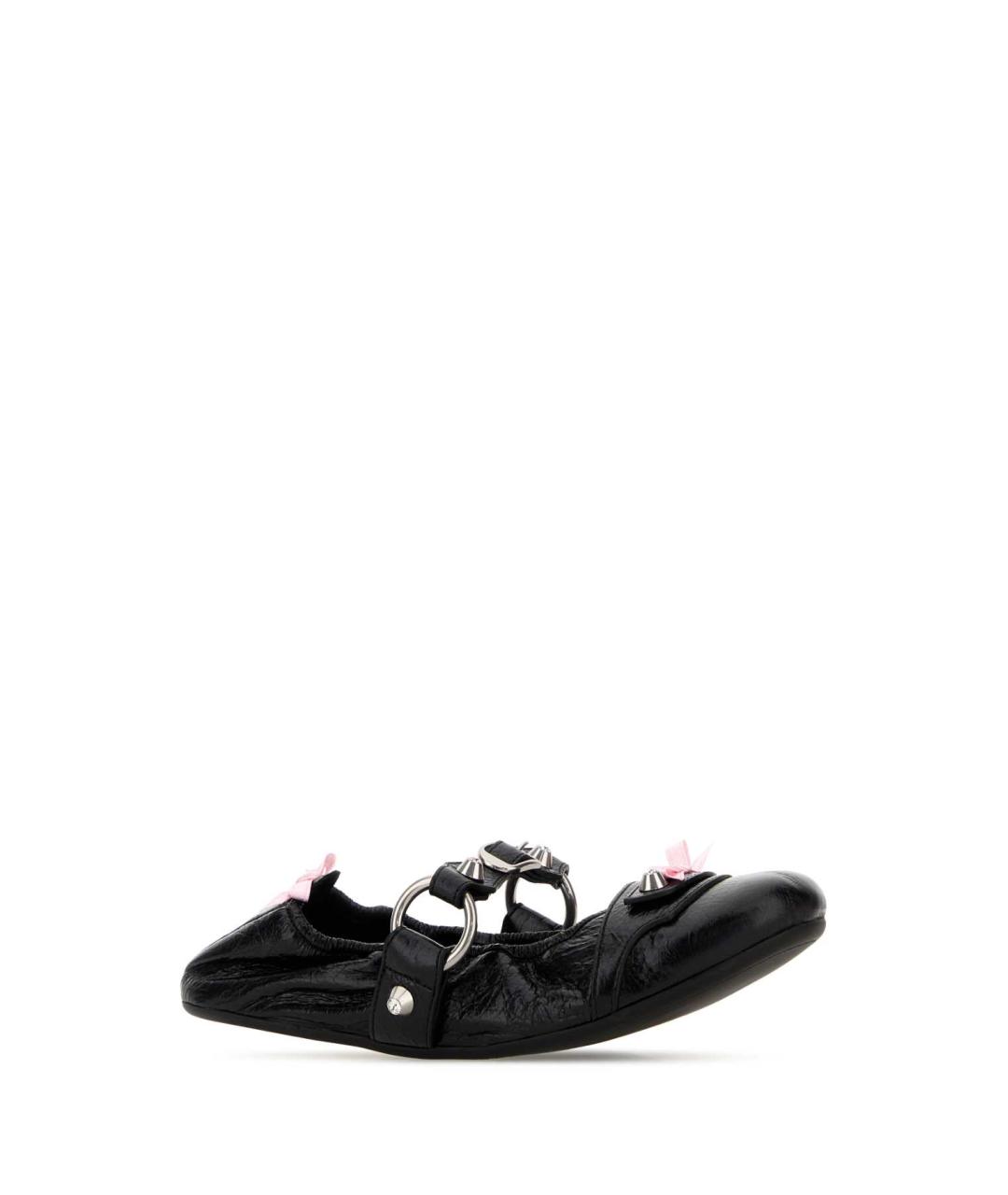 BALENCIAGA Черные балетки из лакированной кожи, фото 2