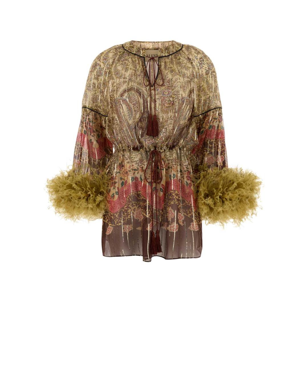 VALENTINO Мульти шелковая блузы, фото 1