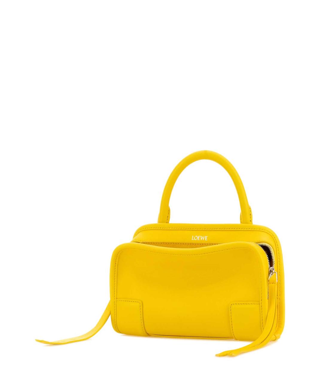 LOEWE Желтая кожаная сумка тоут, фото 2