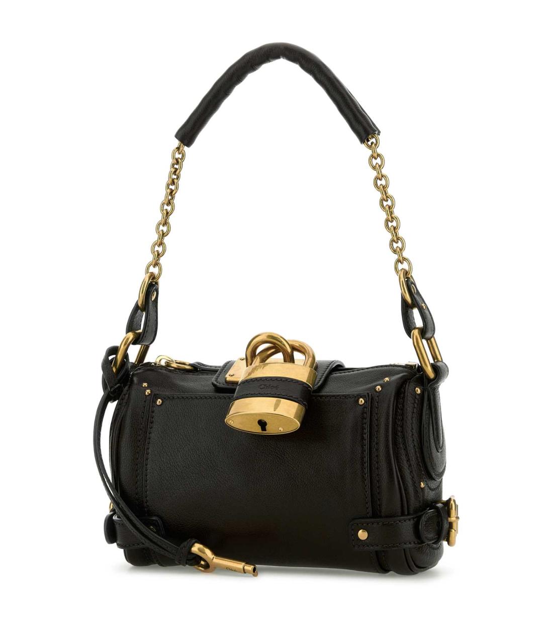 CHLOE Черная кожаная сумка через плечо, фото 2