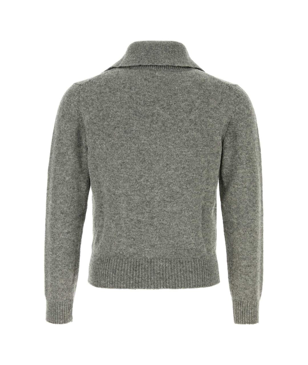 JIL SANDER Серый шерстяной кардиган, фото 2