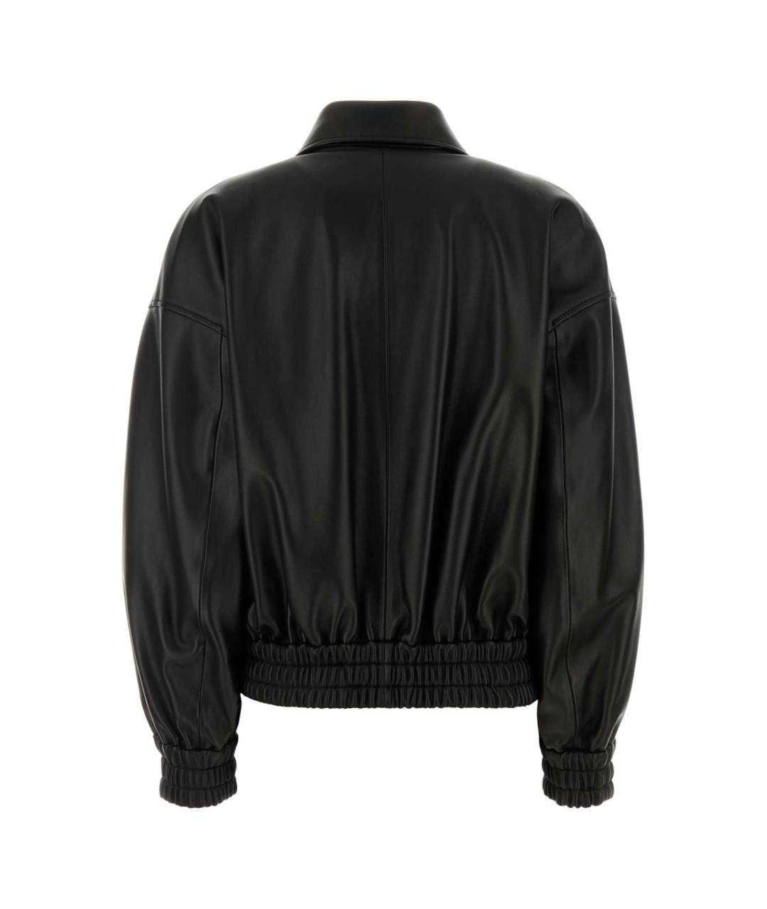 JIL SANDER Черная кожаная куртка, фото 2