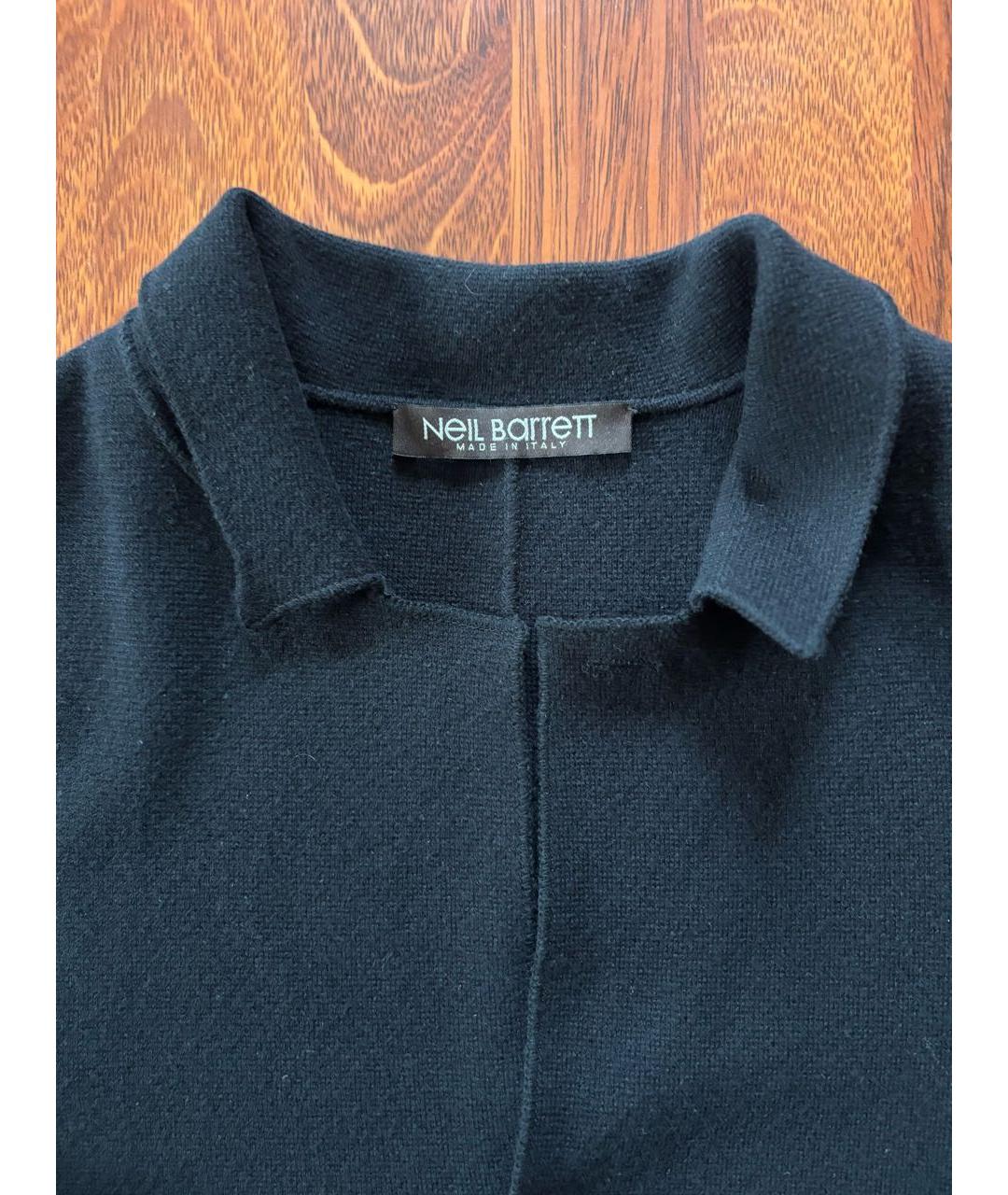 NEIL BARRETT Черный шерстяной кардиган, фото 3