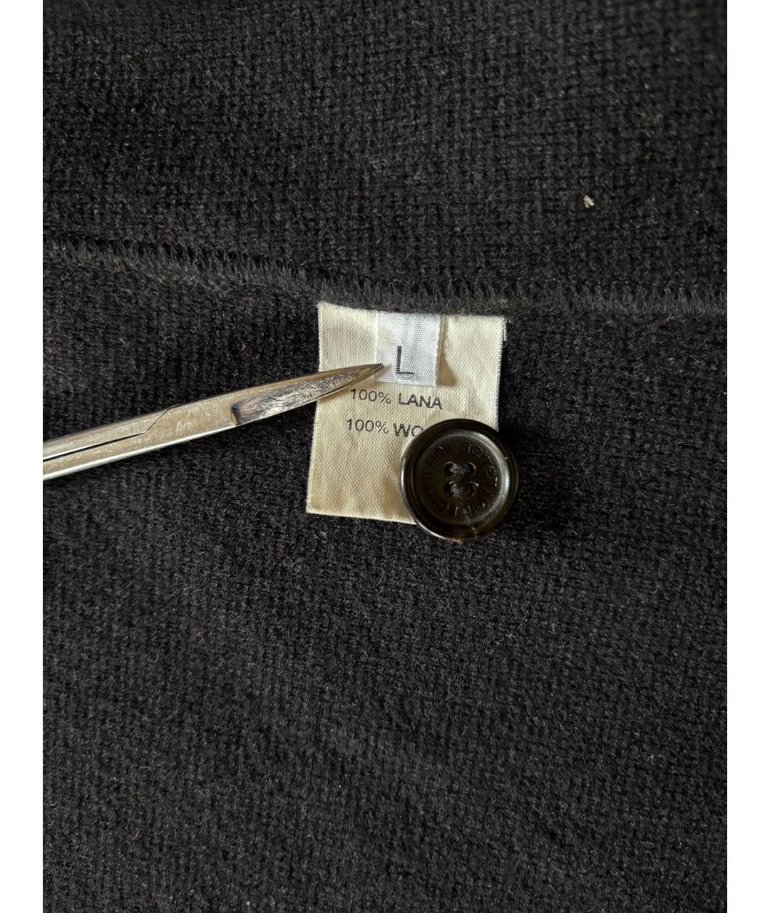 NEIL BARRETT Черный шерстяной кардиган, фото 6