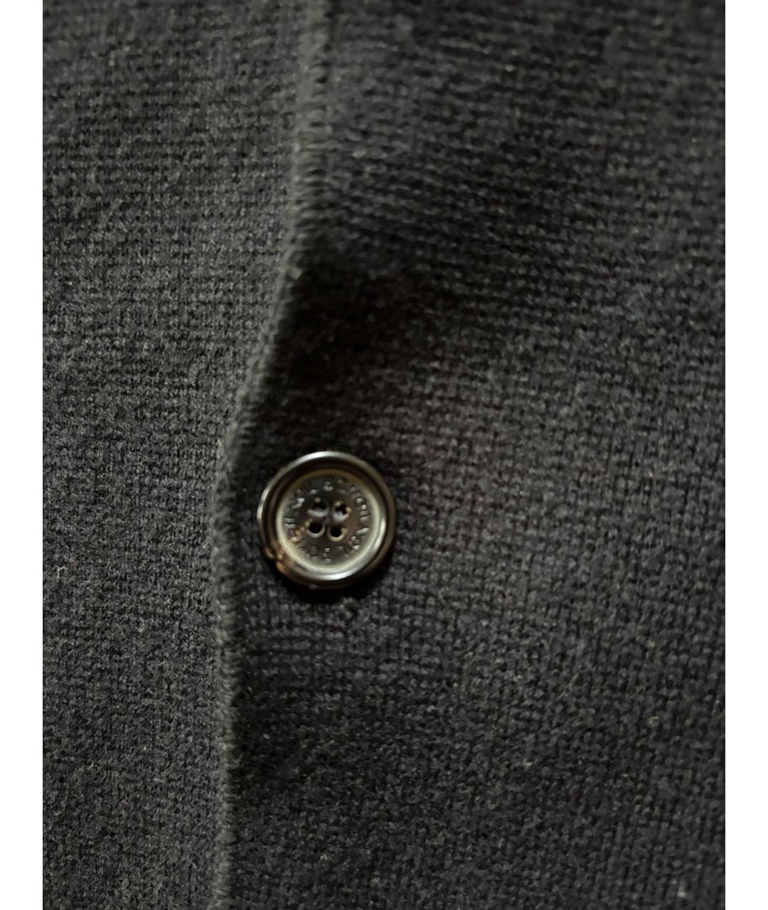 NEIL BARRETT Черный шерстяной кардиган, фото 4