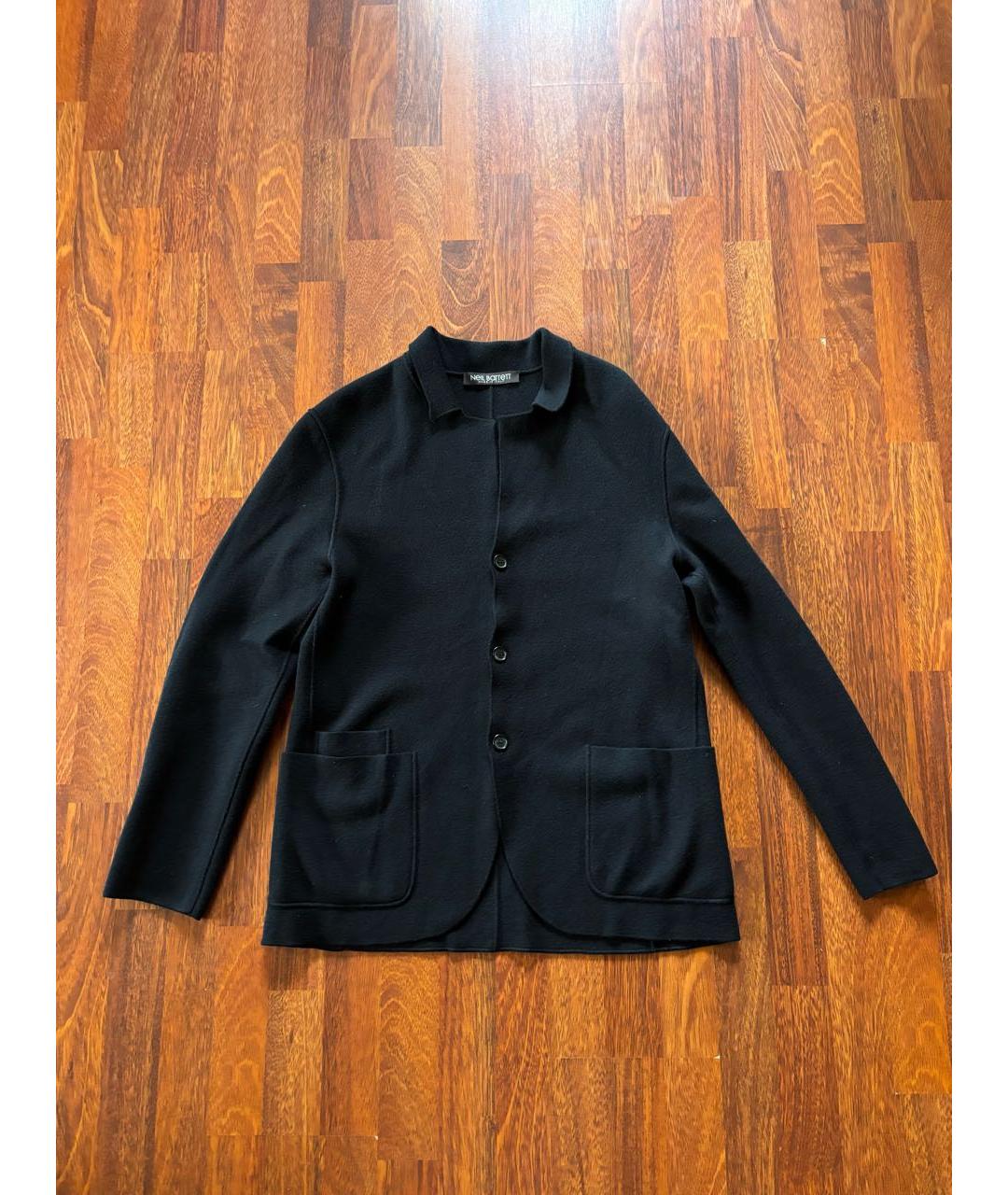 NEIL BARRETT Черный шерстяной кардиган, фото 9