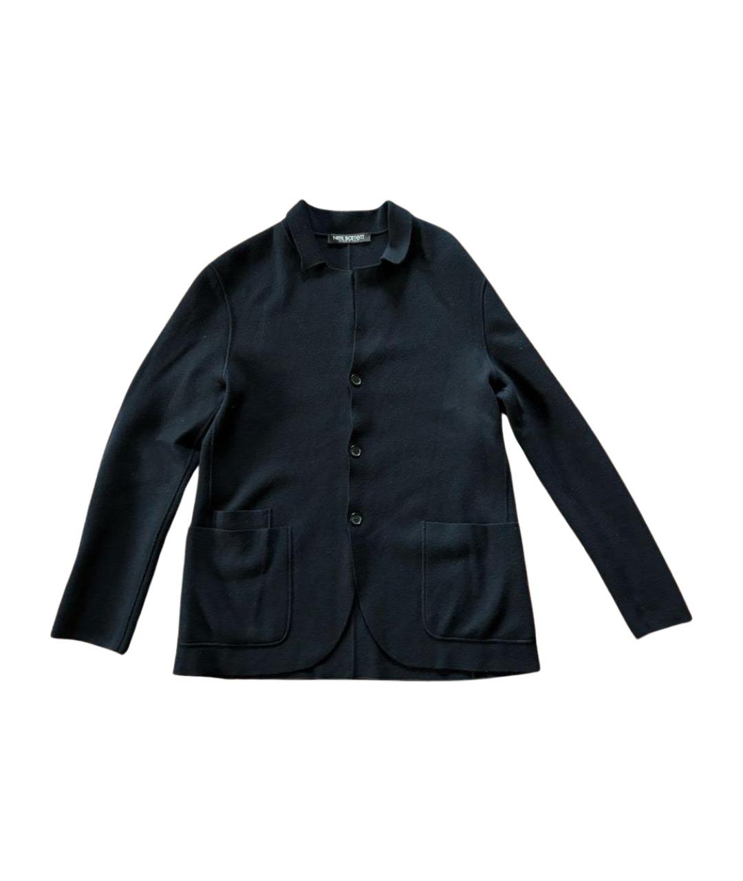 NEIL BARRETT Черный шерстяной кардиган, фото 1