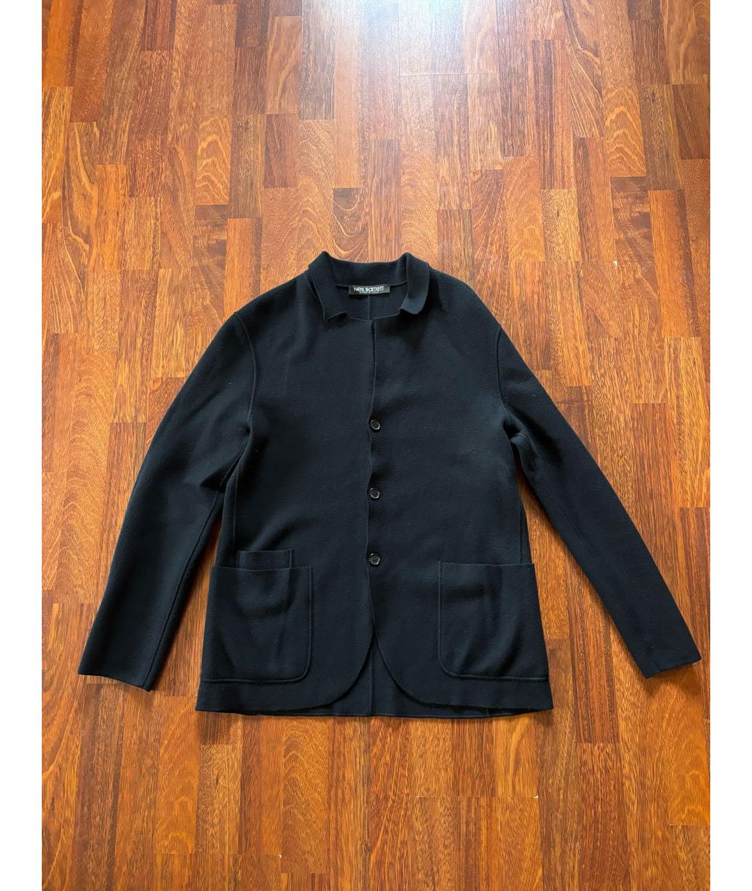 NEIL BARRETT Черный шерстяной кардиган, фото 5