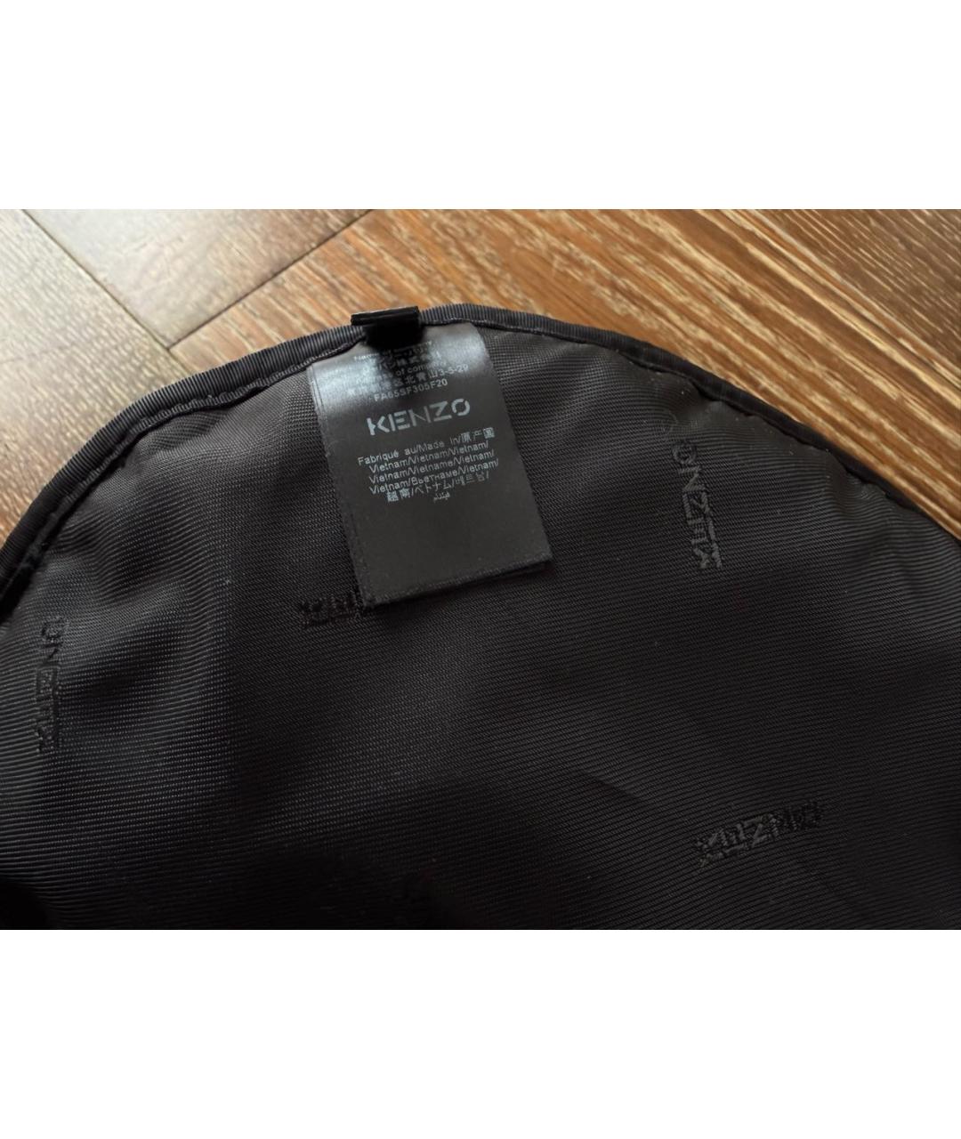 KENZO Черная тканевая поясная сумка, фото 6