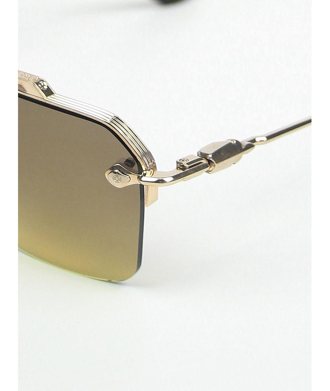 CHROME HEARTS Золотые металлические солнцезащитные очки, фото 3