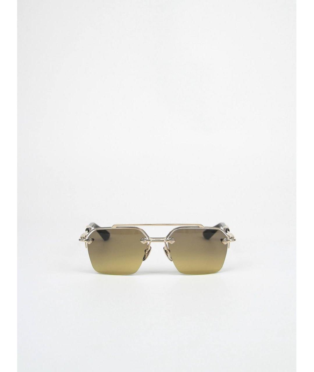 CHROME HEARTS Золотые металлические солнцезащитные очки, фото 9