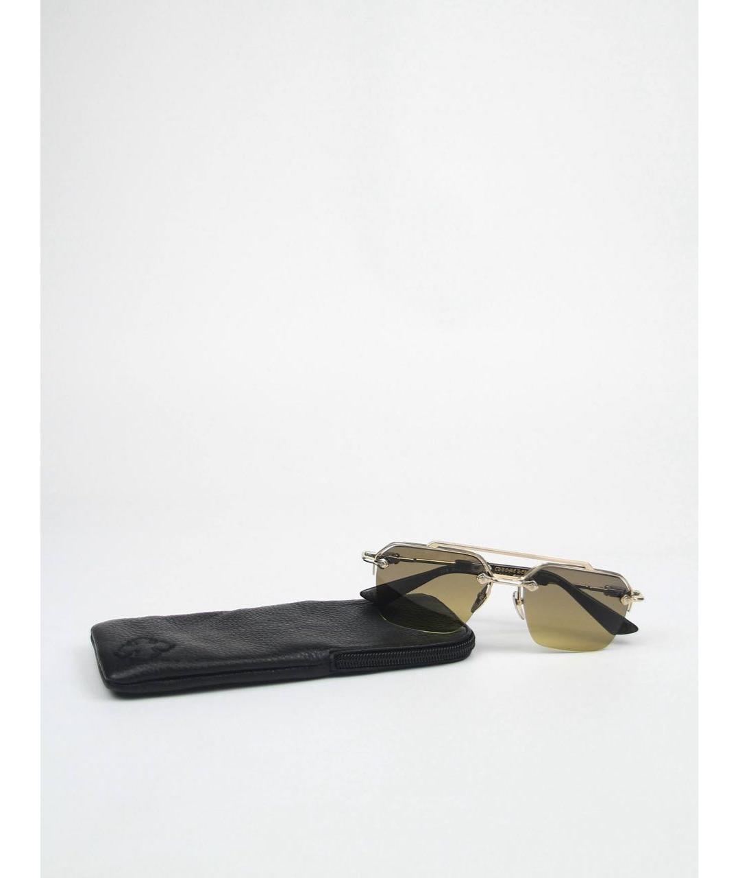 CHROME HEARTS Золотые металлические солнцезащитные очки, фото 8