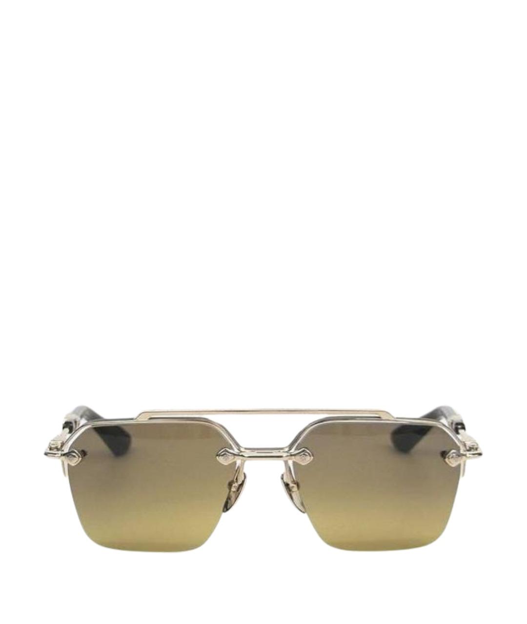 CHROME HEARTS Золотые металлические солнцезащитные очки, фото 1