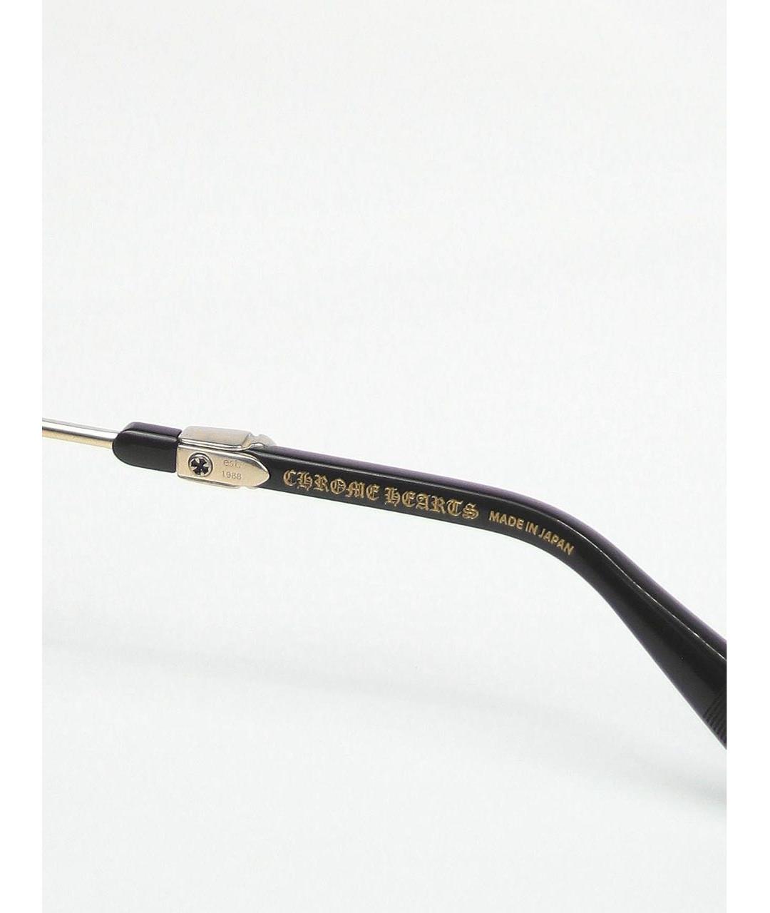 CHROME HEARTS Золотые металлические солнцезащитные очки, фото 7