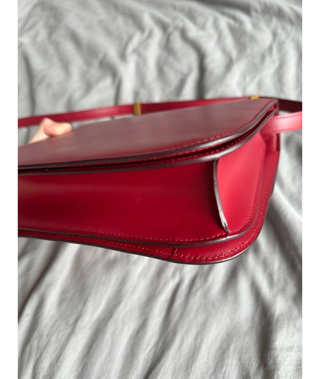 CELINE Красная кожаная сумка через плечо, фото 8